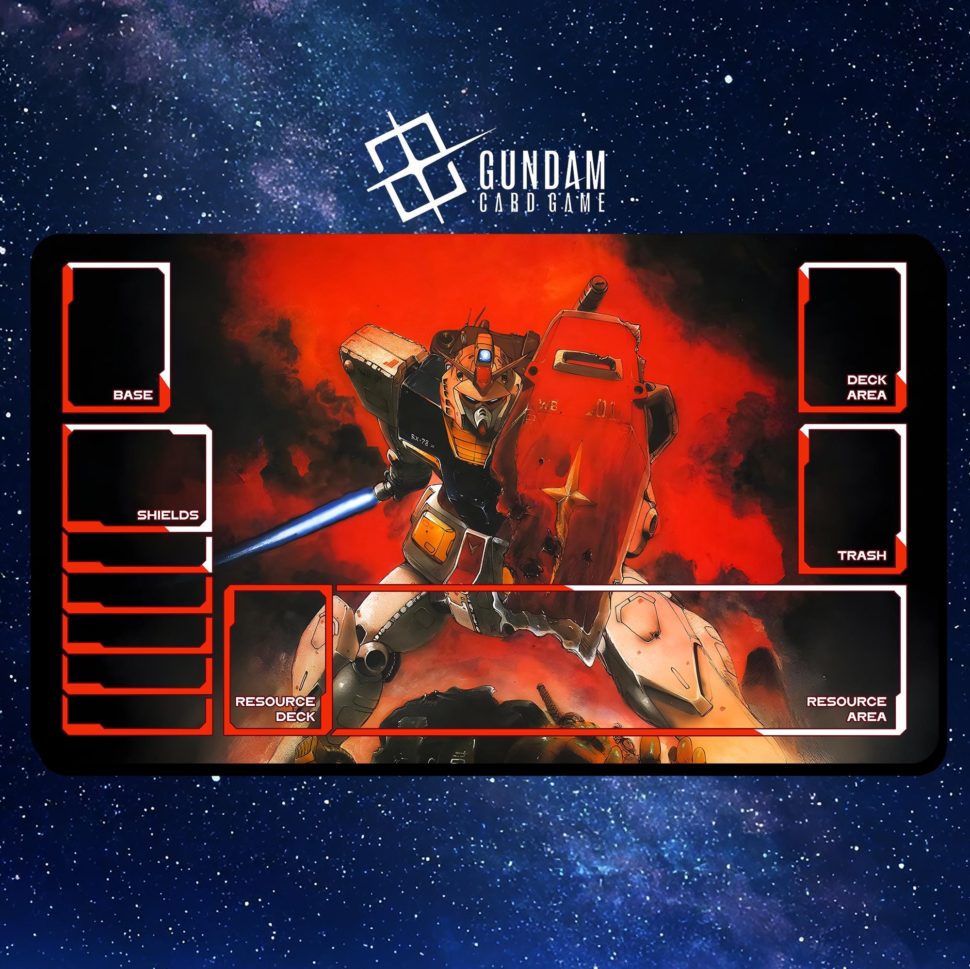 ガンダムカードゲームプレイマット - ガンダム RX-78-2 バトル